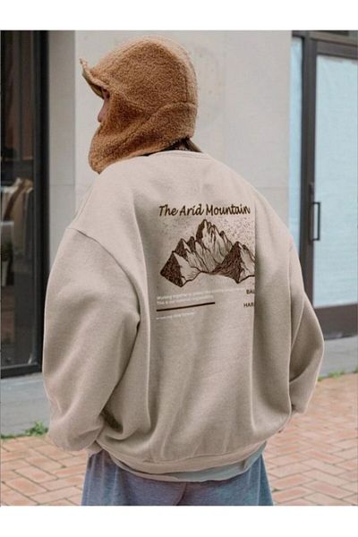 MOONBULL Φούτερ με στάμπα Unisex Crew Neck Oversize πίσω