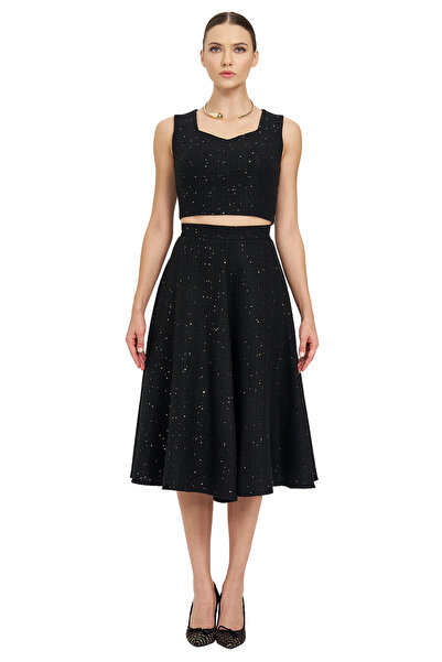 UTOPIAN Pul Detaylı Crop Bluz