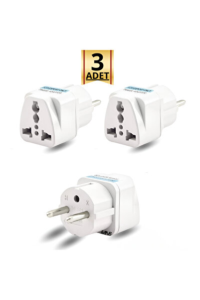 MN6 M03 priz dönüştürücü/3 Adet/Amerikan Tipi Priz dönüştürücü-Dünya Ülkeler ...