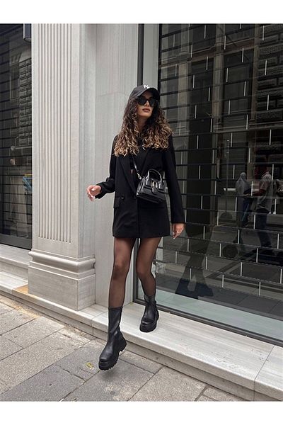BeBeQ Store St.jones Μαύρα Stretch Κοντά Γυναικεία Μποτάκια