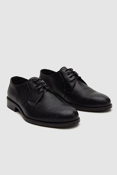 D'S Damat Ds Groom Black Patterned Classic Leather Shoes