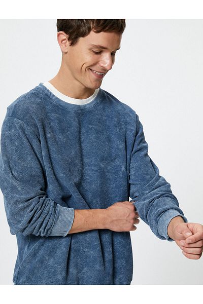 Koton Πλενόμενο Sweat Crew Neck Tie-Dye Look μακρυμάνικο βαμβακερό