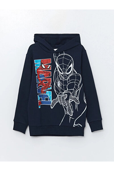 LC Waikiki Hooded Spiderman Printed Boys' Tracksuit Set