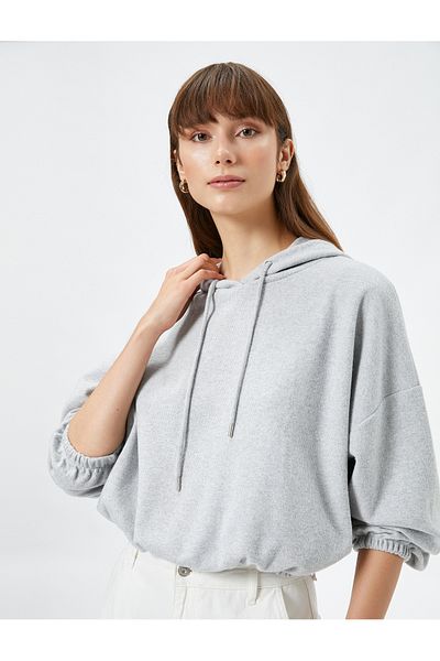 Koton Kapuzenpullover mit elastischem Bund und Handgelenken