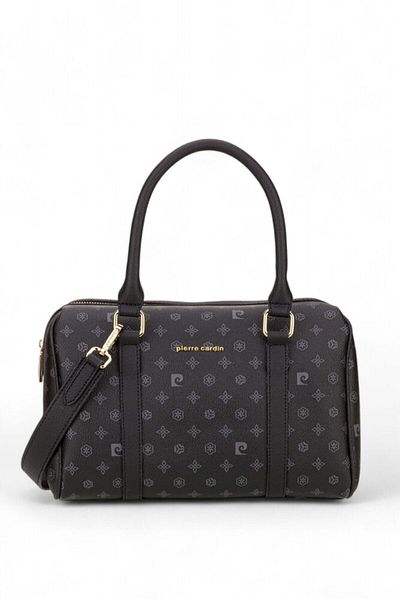 Pierre Cardin Monogram Black Women's Handbag 05Pc24K854-Mn