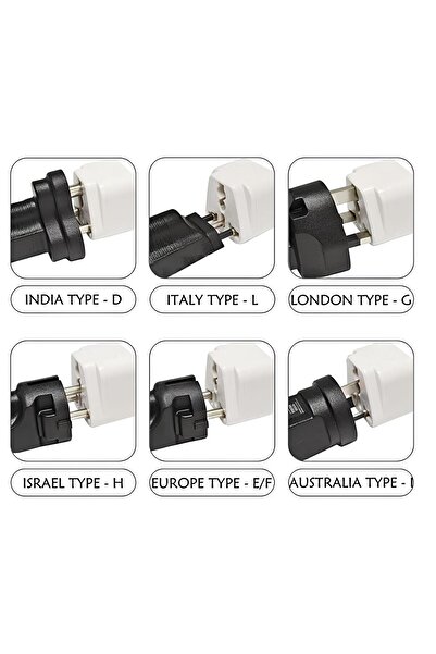 MN6 M03 Priz Dönüştürücü/5 Adet/amerikan Tipi Priz Dönüştürücü-dünya Ülkeler Arası Fiş Çevirici