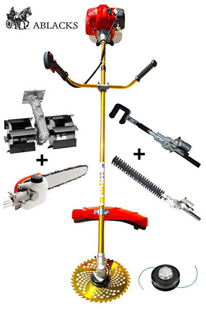 ABLACKS Yan Tırpan + Çit Kesme + Dal Budama + Ağaç Silkeleme + Paletli Çapa A...