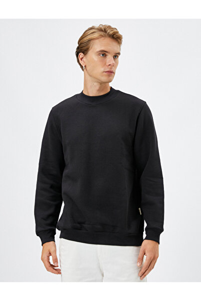 Koton Basic Sweatshirt Crew Neck Long Sleeve Raised