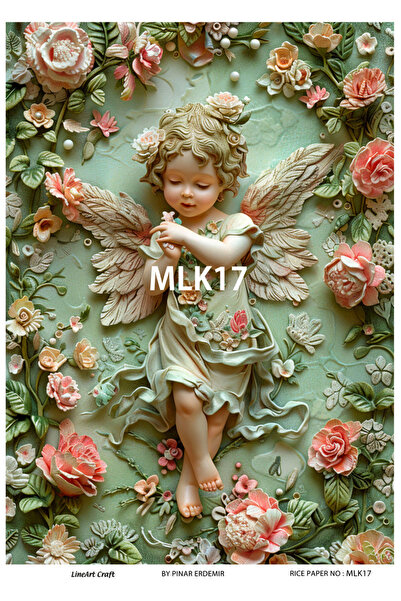 LİNEART Melek Serisi MLK17 Pirinç Dekopaj 30 * 42 cm