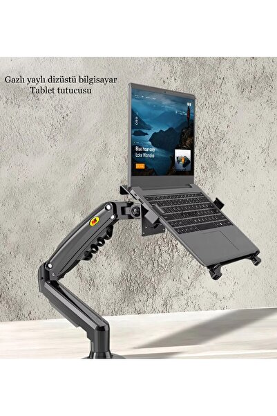 IntersTech NB F80 FP 2 in 1 Amortisörlü Hareketli 10-17 Laptop Standı ve 17-30 Monitör Tutucu