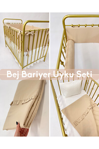 Bariyer Kenar Korumalı Beşik Uyku Seti ,8 PARÇA,%100 PAMUK