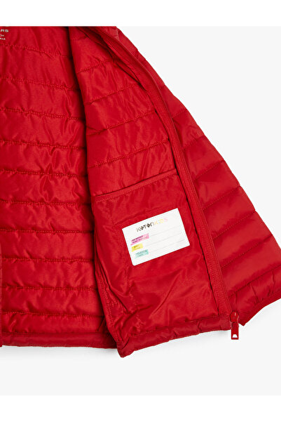 Koton Puffer Jacket Hooded Pocket Zippered