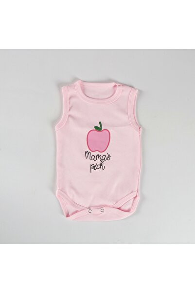 MADALİNA 100% Cotton Elephant Printed Baby Girl Zero Sleeve Body