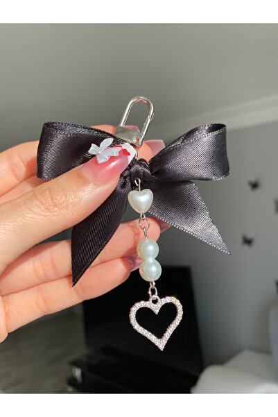 Pinky Lady إكسسوار حقيبة يد سحرية على شكل قلب من حجر الزركون