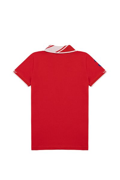 U.S. Polo Assn. Tricou roșu de bază cu gât polo pentru băiat 50249580 -VR097