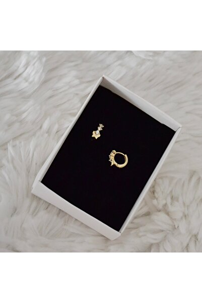 ATELİER GİZEM Xuping kararmaz  gold kelebek halka çelik çocuk küpesi