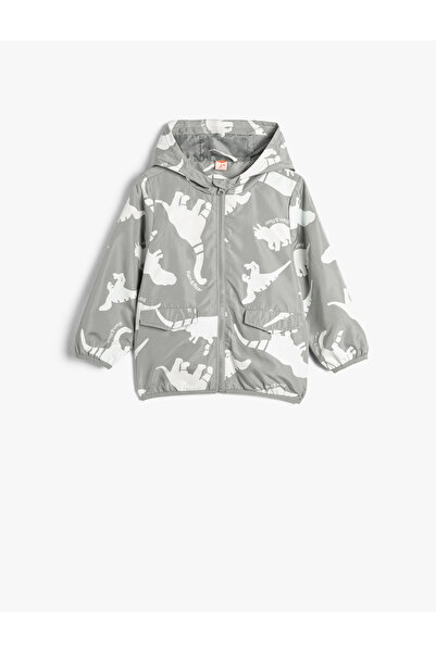 Koton Αδιάβροχο με κουκούλα δεινοσαύρων με τσέπες και καλύμματα που αλλάζουν ...