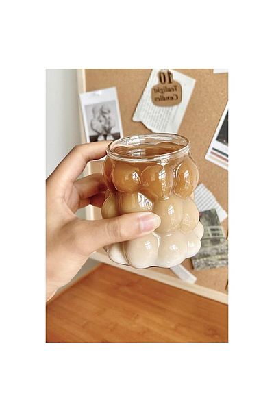 HETicaret Borosilicate Coffee Presentation - Spacer Bead and Grape Shaped, Heat Resistant Pinterest Cup