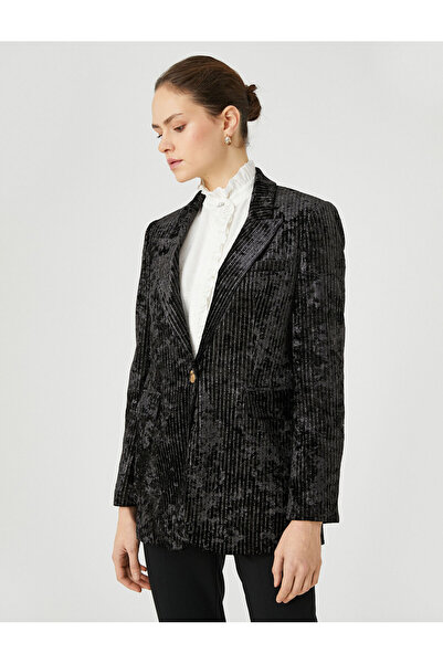 Koton Melis Ağazat X - Třpytivá sametová bunda