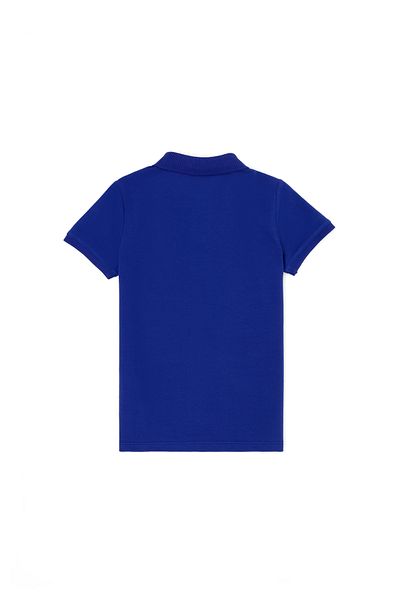 U.S. Polo Assn. Tricou albastru de bază cu gât polo pentru băiat 50262958 -VR212
