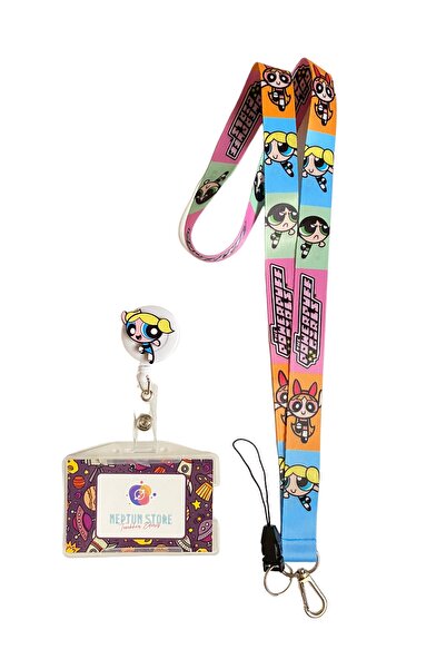 neptünstore Powerpuff Girls Bubbles Set de 3 șnur pentru gât și curea pentru ...