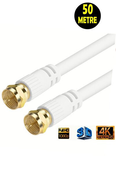 usin 50 Metre Fabrikasyon Gold Uç  F Konnektörlü Rg6/U4 Full Hd 3d 4k Anten T...