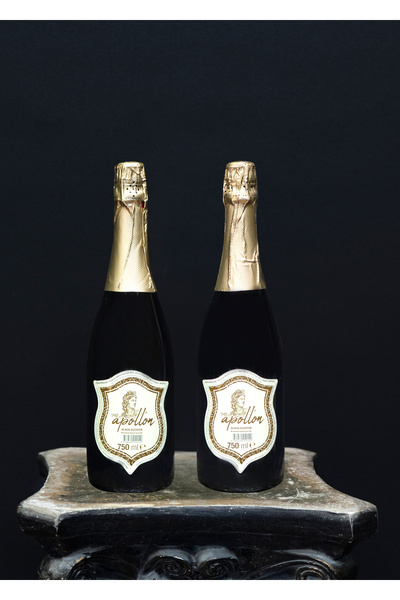 MB APOLLON Alkolsüz Şampanya 2' Lİ Paket, özel siyah şişe