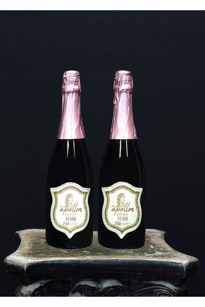 MB APOLLON Alkolsüz Şampanya 2' Lİ Paket, özel siyah şişe