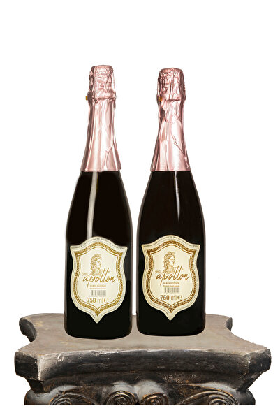 MB APOLLON Alkolsüz Şampanya 2' Lİ Paket, özel siyah şişe