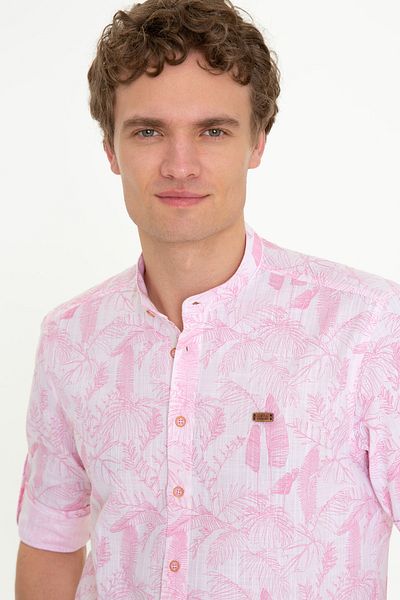 U.S. Polo Assn. Cămașă pentru bărbați cu mânecă lungă pudră 50246323-VR042