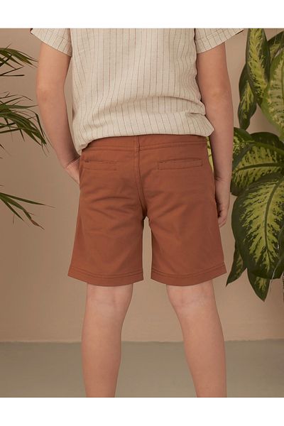 Ollie&Olla Braune Gabardine-Shorts für Jungen