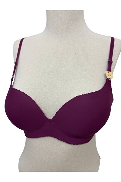 İNSPİRA Бюстгальтер Push Up з лазерним вирізом та наповнювачами, кольору чорносливу - знімні бретелі, чашка B