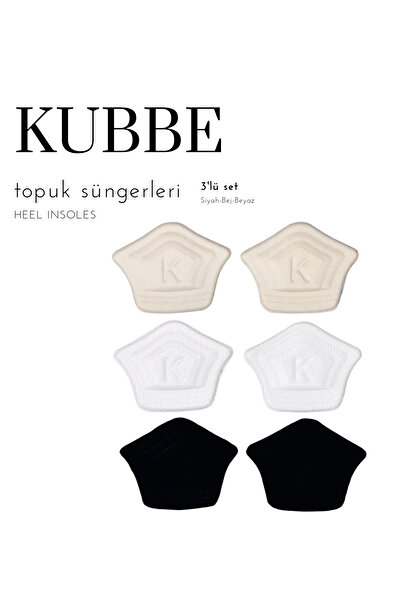 kubbe Taç Topuk Süngeri 3'lü Set - Ayakkabı Vurmasına Karşı Koruma ve Maksimu...