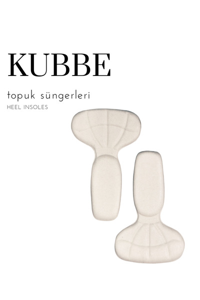 kubbe Bej Taban Destekli Topuk Süngeri - Ayakkabı Vurmasına Karşı Koruma ve M...