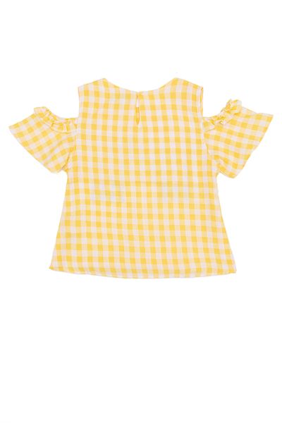 U.S. Polo Assn. Girl's Light Yellow Short Sleeve Shirt 50246451 -Vr004