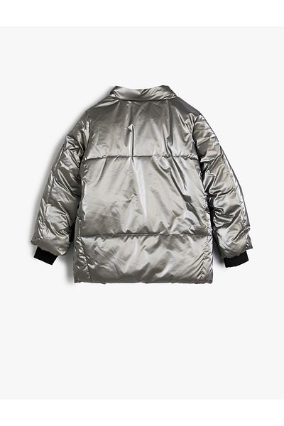 Koton Puffer Jacket se stojatým límečkem na zip a detailem kapsy