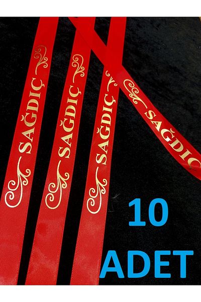 yörük tuhafiye 10 Pieces Red Groomsmen Arm Ribbon - 2.5 cm Length 50 cm