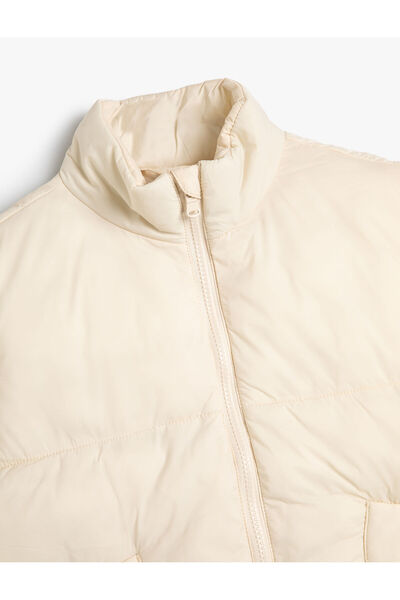 Koton Puffer Vest Stand Collar Zippered Pocket