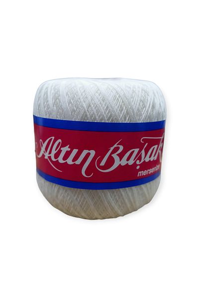 efmues White Lace Thread - Gold Spike, Size 60, 100Gr Economic Package