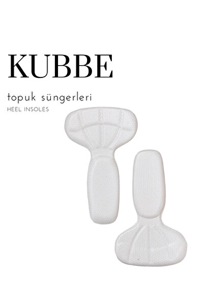 kubbe Beyaz Taban Destekli Topuk Süngeri - Ayakkabı Vurmasına Karşı Koruma ve...
