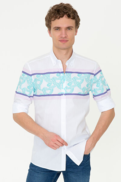 U.S. Polo Assn. Men's White Long Sleeve Shirt 50246591 -Vr041