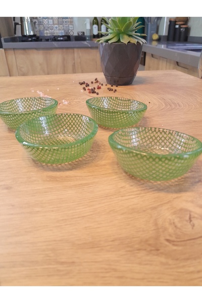 Zuzu 4'lü Organik Renkli Pötikare Desenli Sosluk, Reçellik, Çerezlik