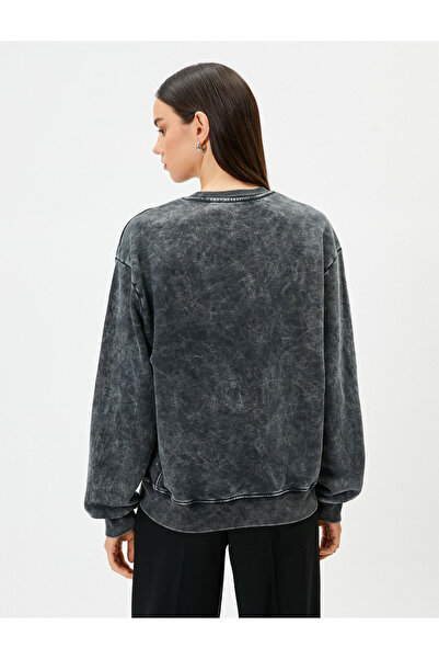 Koton Φούτερ Crew Neck 1923 Embroidered Faded Effect 100th Anniversary Special