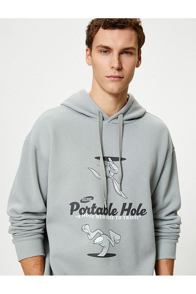 Koton Bugs Bunny Relaxed Fit Hoodie Licensed Printed