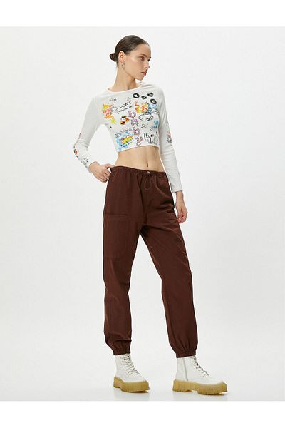 Koton Parachute Trousers Pocket Detailed Elastic Stopper Cotton