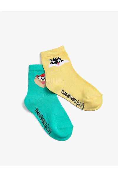 Koton 2 Pack Sylvester And Taz Printed Socks Licensed