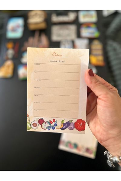 Kedirengi Shopping and Food List Magnet Memo Pad
