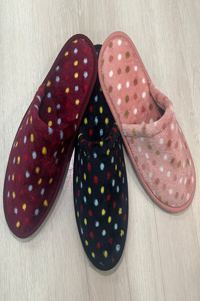 İlkem 3'lü Paket Pelüş Kışlık Terlik Ev Terliği Çeyiz Bohça Misafir Terliği