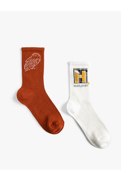 Koton Pachet de 2 șosete imprimate Harry Potter cu licență