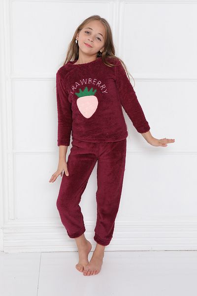 FAMES PİJAMA Winter Plush Children's Pajamas Set
